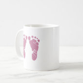 Mug Empreintes de pas roses de bébé (Devant gauche)