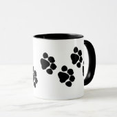 Mug Empreintes de pattes animaux (Devant droit)