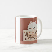 Mug Empreintes de pattes de chat minuscules mignons et (Devant droit)