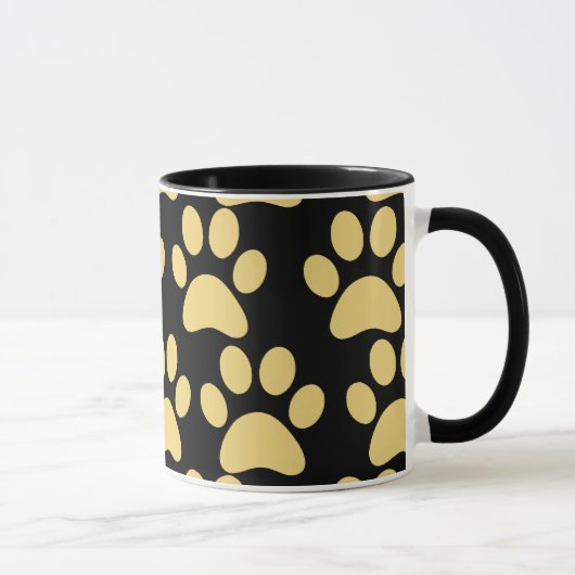 Mug Empreintes de pattes de Chien Chien Chien Mignonne (Droite)