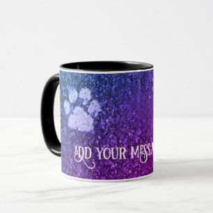 Mug Empreintes de pattes de chien peindre sur l'asphal