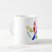 Mug Empreintes de pattes de chiens avec Pois (Devant gauche)