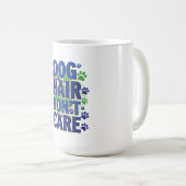 Mug Empreintes de pattes de chiens bleus, violets et v (Devant droit)