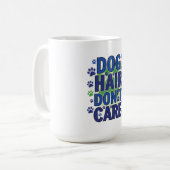 Mug Empreintes de pattes de chiens bleus, violets et v (Devant gauche)