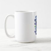 Mug Empreintes de pattes de chiens bleus, violets et v (Gauche)