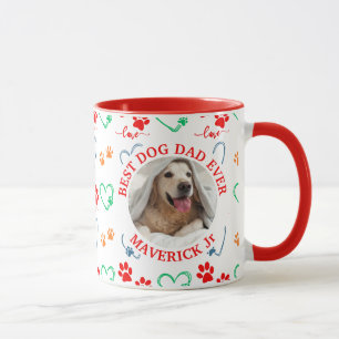 Mug EMPREINTES DE PATTES de CHIENS et COEURS D'AMOUR P