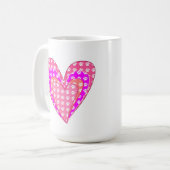 Mug Empreintes de pattes De Chiens Et Coeurs Roses (Devant gauche)
