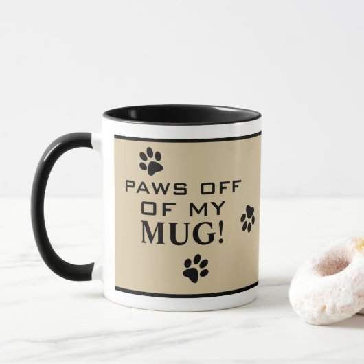 Mug Empreintes de pattes de chiens mignons Amoureux de (Avec donut)