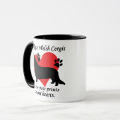 Mug Empreintes de pattes de congé de Corgis de Gallois (Devant gauche)