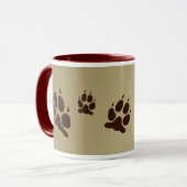 Mug Empreintes de pattes de loup (Devant gauche)