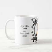 Mug empreintes de pattes Dog Memorial Keepsaké (Gauche)