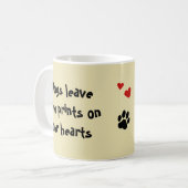 Mug Empreintes de pattes faits sur commande de nom et (Devant gauche)