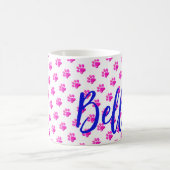 Mug Empreintes de pattes NOM DE L'ANIMAL Chat Chien An (Centre)