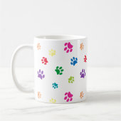 Mug Empreintes de pattes peintes colorées (Gauche)