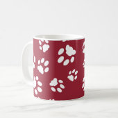 Mug Empreintes de pattes personnalisables (Devant gauche)