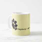 Mug - empreintes de pattes polydactyles (lisse) (Devant gauche)