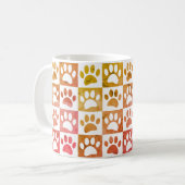 Mug Empreintes de pattes Rustiques De Chiens En Carré  (Devant gauche)