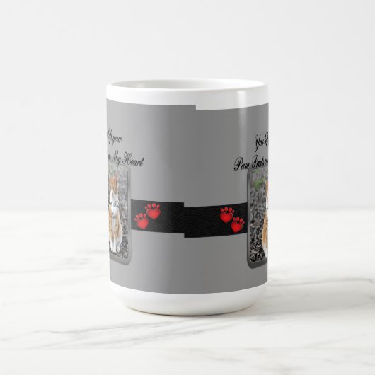 Mug empreintes de pattes sur My Heart Grey (Centre)