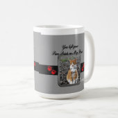 Mug empreintes de pattes sur My Heart Grey (Devant droit)
