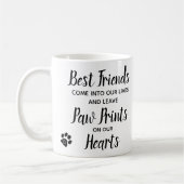 Mug Empreintes de pattes sur nos coeurs Pet Memorial P (Gauche)