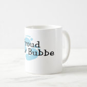 Mug Empreintes de pied de bébé garçon de fière nouvell (Devant droit)