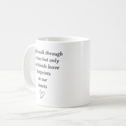 Mug Empreintes sur nos coeurs (Devant gauche)