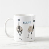 Mug Emus Bird Lovers Personnalisé (Gauche)