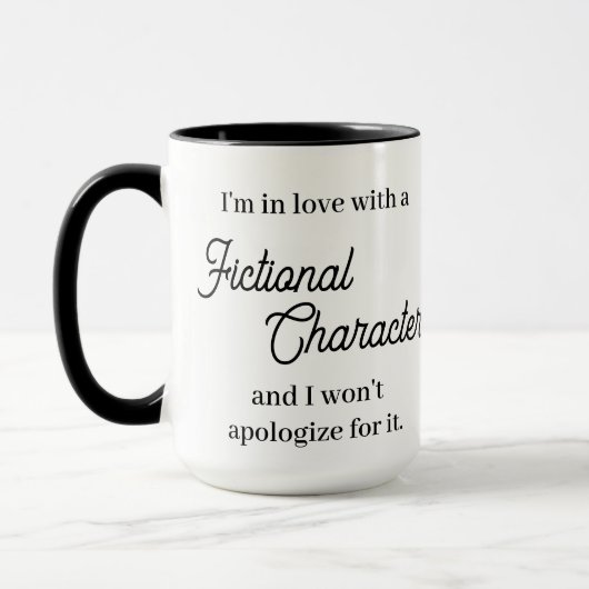 Mug En amour avec un personnage fictif (Gauche)