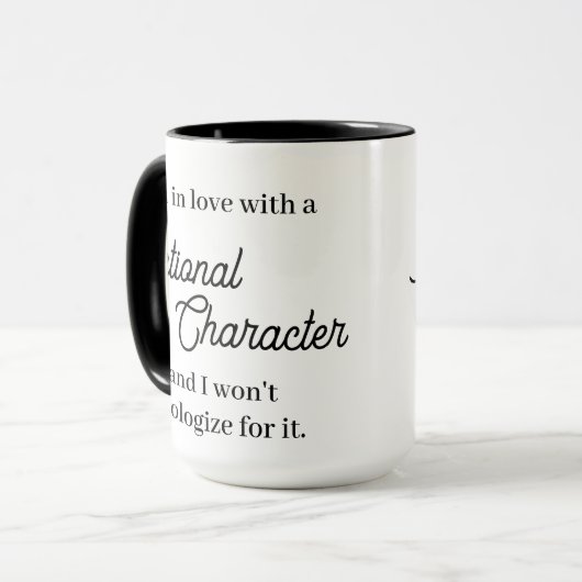 Mug En amour avec un personnage fictif (Devant gauche)