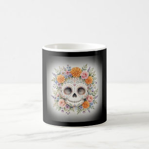 Mug en aquarelle Crâne de Sucre Jour des Morts