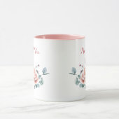 Mug en aquarelle mère de la mariée teint rose fémi (Centre)