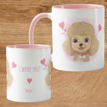 Mug en aquarelle pour la Saint-Valentin avec nom p