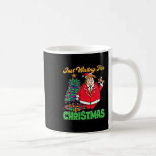 Mug En Attendant Noël Trump Père Noël Minimaliste