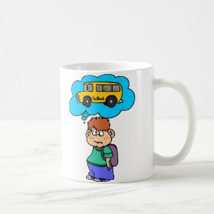 Mug En Attente Du Bus De L'École