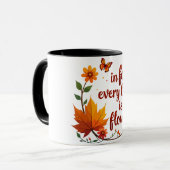 Mug "En automne, chaque feuille est une fleur" (Devant gauche)