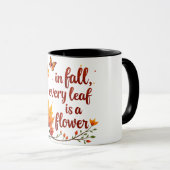 Mug "En automne, chaque feuille est une fleur" (Devant droit)