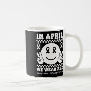 Mug En Avril Nous Portons Du Rouge Au Lieu De L'Autism