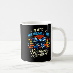 Mug En avril, portez la gentillesse bleue est un puzzl