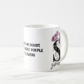 Mug En cas de doute Classique Violet Floral Personnali (Devant droit)