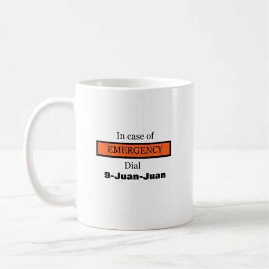 Mug En cas d'urgence cadran 9-Juan-Juan (Gauche)