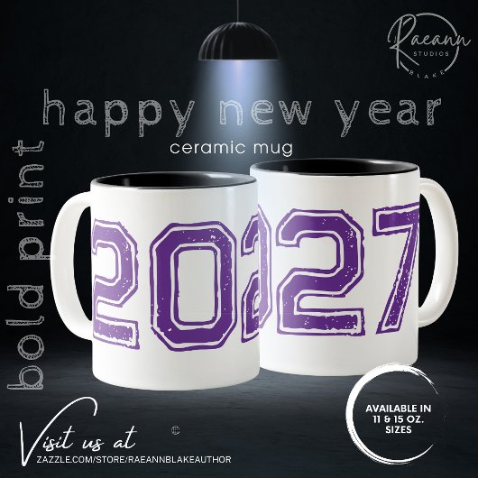 Mug en céramique à deux tons avec impression audac