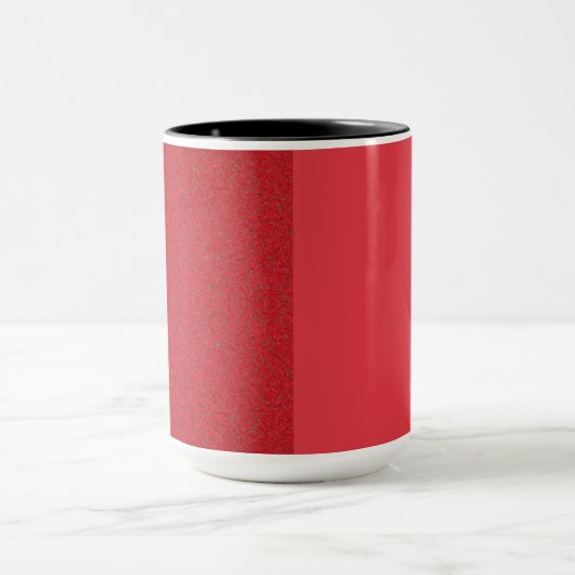 Mug en céramique à deux tons de tomate rouge bruit (Centre)