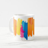 Mug en céramique à éclaboussure de couleur Abstrai (Devant gauche)