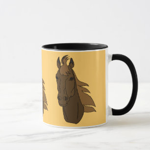 mug en céramique à tête de cheval