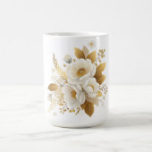 Mug en céramique avec Flore d'or blanc (Centre)