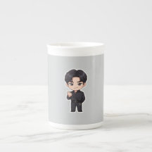 Mug en céramique avec un cœur fait avec les doigts