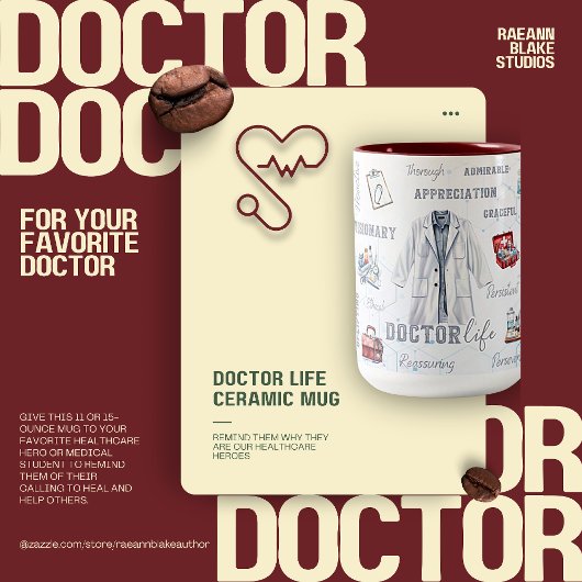 Mug en céramique bicolore Doctor Life