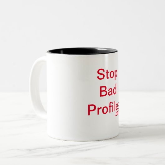 Mug en céramique blanc 11oz avec couleur à l'intér (Devant gauche)