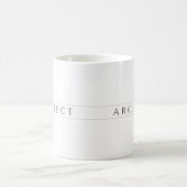 Mug en céramique blanche ARCHITECT / Sépia (Centre)