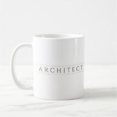 Mug en céramique blanche ARCHITECT / Sépia (Gauche)